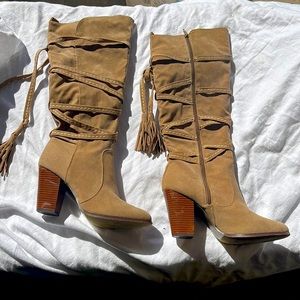 Size 9 knee high boots.